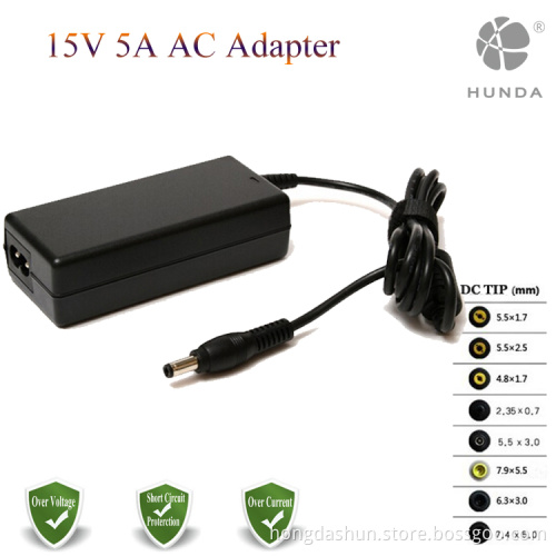 DC 15V 5A 75W AC Power Adapter/Battery Charger for Mini NoteBook NB100-12A NB205-N311/W NB205-N330BL NB255-N246 NB255-N250